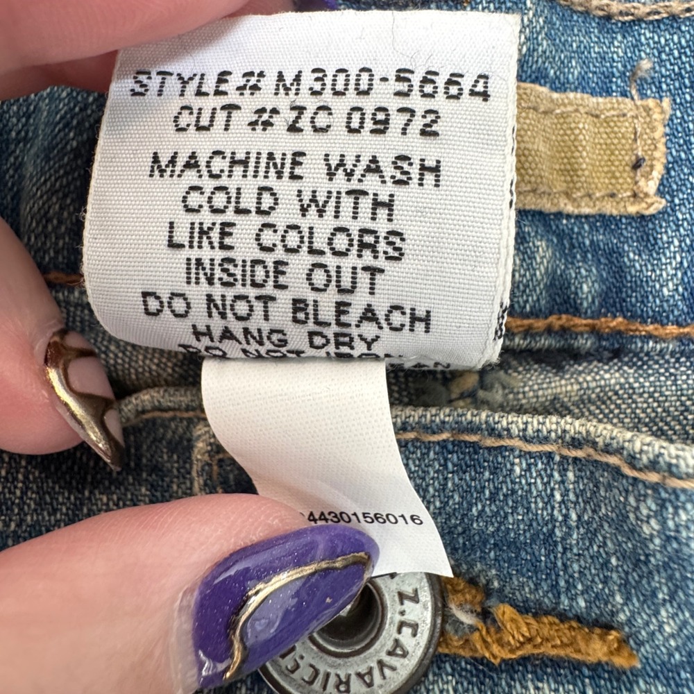 Vintage Z. Cavaricci Beaded Floral Jeans 10 Embroidered Y2K 90s Botany Cottage - Picture 7 of 11